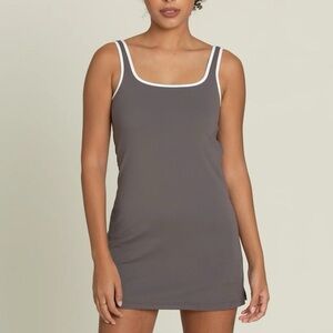 Gold Hinge Open Back Active Dress